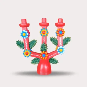 Candelabro ayacuchano de cerámica